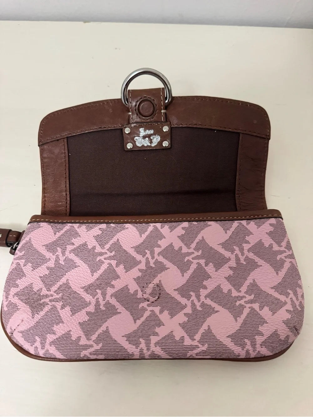 RARE VINTAGE JUICY COUTURE PINK SCOTTIE DOG WRISTLET WALLET
